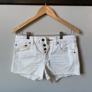 Free People White Denim Shorts